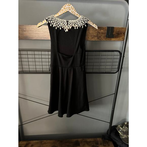 Free People Black Crochet Neck Dress | Size XS - Picture 6 of 7